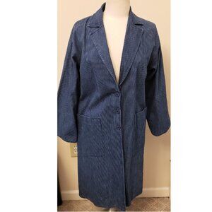 Rivington 100% Cotton Coat Sz~L Blue Made in U.S.A.